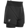 Pánské kraťasy a šortky Compressport trail 2-IN-1 short black