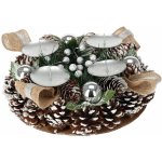 Home Styling Collection Adventní svícen věnec ? 22 cm barva stříbrná