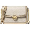 Kabelka Michael Kors Leida medium crossbody logo vanilla zlatá