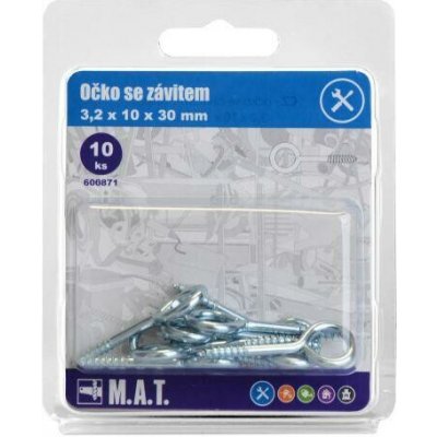 M.A.T. GROUP očko se závitem zavřené 30x10x3,2mm Zn (10ks) MAT600871 – Hledejceny.cz
