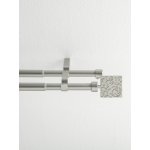 MKLuzkovinyCZ Garnýž dvouřadá Paolo - broušený nikl 120 - 210 cm – Sleviste.cz