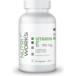 NutriWorks Vitamin E 100mg 60 kapslí