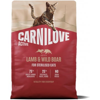 Carnilove Active Adult Cat All Breeds Sterilised LAMB & WILD BOAR 2 kg – Hledejceny.cz
