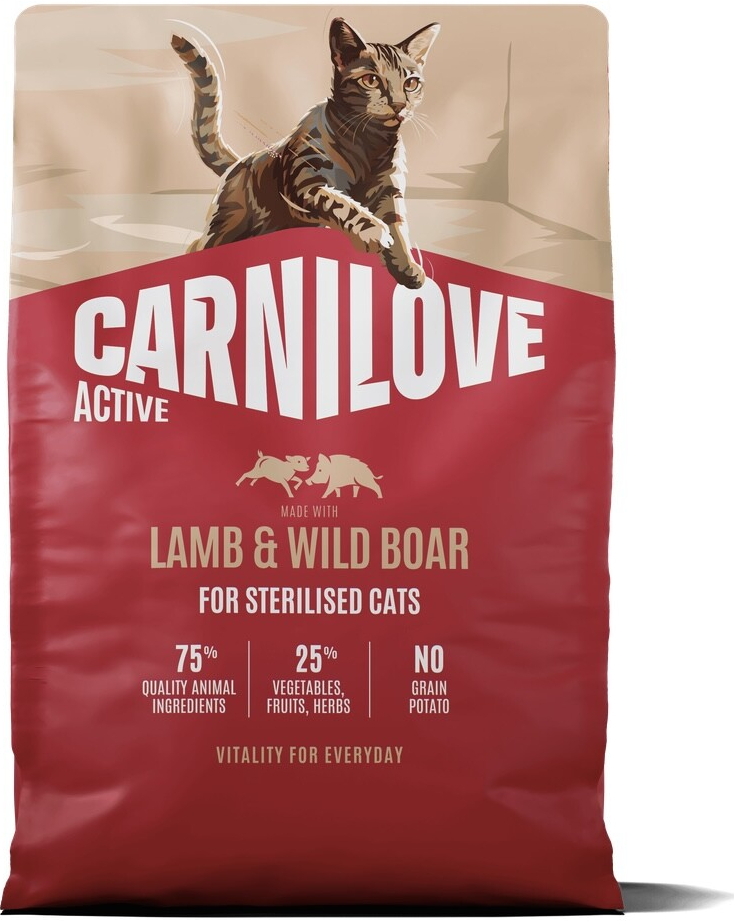 Carnilove Active Adult Cat All Breeds Sterilised LAMB & WILD BOAR 2 kg