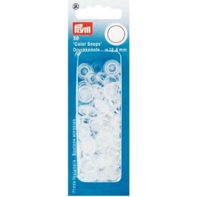 Prym Patentky plastové 12,4 mm, transparentní – Zboží Mobilmania