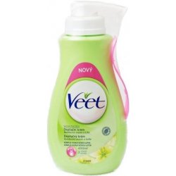 Veet depilační krém Bambucké Máslo & Lilie suchou pokožku pumpička 400 ml