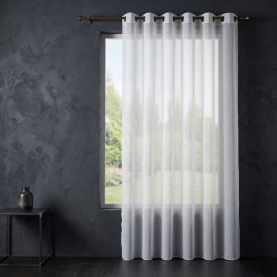Dekorační dlouhá volánová záclona s kroužky LADA WOAL RING bílá 200x250 cm MyBestHome – Hledejceny.cz