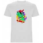 Chlapecké tričko – DINOSAURUS NA SKEJTU Tisknemena.cz bílá 5/6 – Zboží Dáma