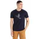 Icebreaker Mens Tech Lite II SS Tee Skiing Yeti midnight navy