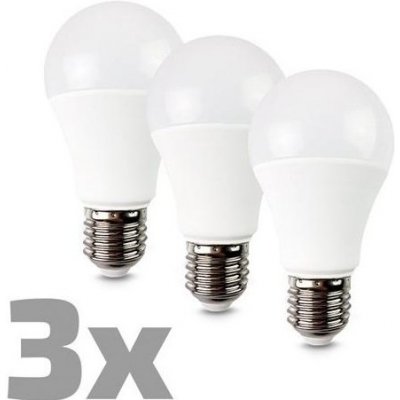 Interier Stejskal ECOLUX LED žárovka 3-pack, klasický tvar,teplá bílá 10W, E27, 3000K, 270°, 810lm, 3ks – Zboží Živě