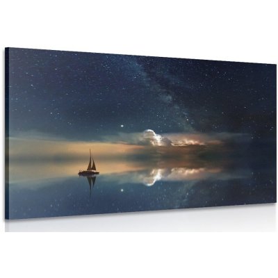 Obraz loďka na moři - 120x80 cm – Zboží Mobilmania