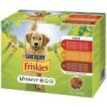 Friskies Adult hovězí kuře jehněčí ve šťávě 12 x 100 g – Sleviste.cz