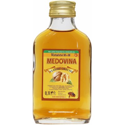 Včelařství M+M medovina dezertní vlašské ořechy 0,1 l – Zboží Dáma