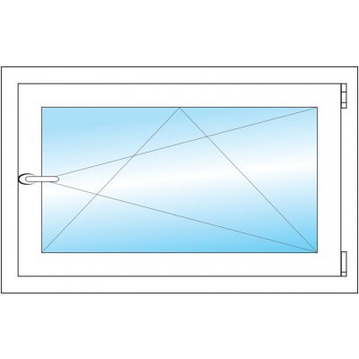 OKNA HNED Plastové okno 85x54 cm bílé otevíravé a sklopné pravé – Sleviste.cz