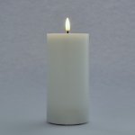DECOLED LED svíčka z pravého vosku na baterie 7,5 × 15 cm, bílá, 2× AA – Hledejceny.cz
