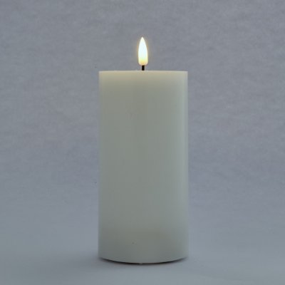 DECOLED LED svíčka z pravého vosku na baterie 7,5 × 15 cm, bílá, 2× AA – Hledejceny.cz