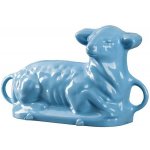 Český smalt Gourmetina Litinová smaltovaná pečící forma Beránek Leopold Košilově modrá 37x21x8,5 cm – Zboží Dáma