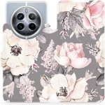 Mobiwear Realme 12 5G MX06S Květy na šedém pozadí – Zboží Živě