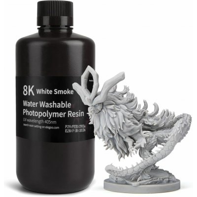 ELEGOO 8K Water-washable Resin Resin 1KG White Smoke 50.103.0140 – Zboží Živě