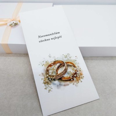 Obálka na peníze svatební Prsteny 1 – Hledejceny.cz