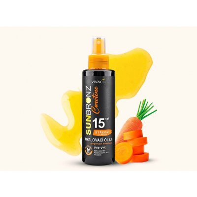 VIVACO SUN BRONZ OPALOVACÍ OLEJ CAROTENE SPF15 150 ML – Sleviste.cz