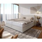 Delife Dream-Well bouclé krémovo bílá s taštičkovou pružinovou matrací a visco topperem – Zboží Mobilmania