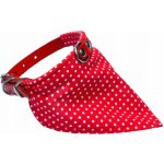 B&F Obojek kožený s bavlněným šátkem s puntíky – Zbozi.Blesk.cz