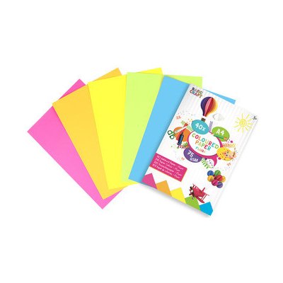Grafix Barevné papíry A4- neonové, 40 listů, 75g/m2 – Zboží Mobilmania