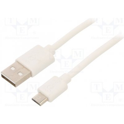 Goobay 38665 USB 2.0, USB A vidlice, USB B, micro vidlice, 0,5m, bílý – Zboží Mobilmania