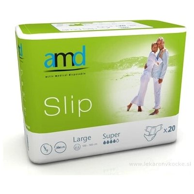 AMD Slip super large inkontinenční pleny, obvod boků 100 -160 cm nasákavost 3000 ml 20 ks – Zboží Mobilmania