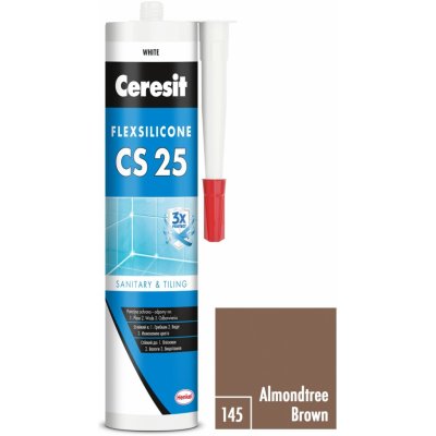 Ceresit CS 25 sanitární silikon 280 g almond brown – Hledejceny.cz
