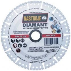 Nástroje cz Kotouč diamantový segmentový 180 x 3,0 x 22,2 mm IM-DK-VU180