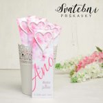 Svatební oznámení | prskavky | bílé srdíčko | růžové – Sleviste.cz