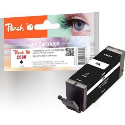 Peach Canon PGI-580, černá, 11 ml