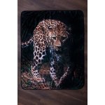 Jerry Fabrics Mikroflanelová dětská deka Leopard green – Zboží Mobilmania