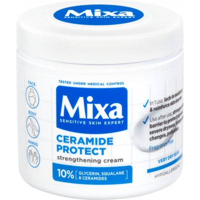 Mixa Ceramide Protect Strengthening Cream tělový krém posilující ochrannou bariéru pokožky 400 ml – Hledejceny.cz