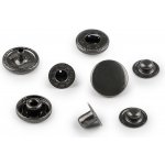 Knoflíky stiskací s pérkem Ø15 mm na středně silné látky, z nerezové oceli Varianta: 2 nikl černý, Balení: 50 sada – Hledejceny.cz