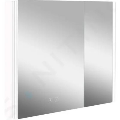 kielle Arkas I - Zrcadlová skříňka s LED osvětlením, vyhříváním a USB portem, 80x70x13 cm, bílá 50111810 – Sleviste.cz