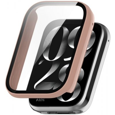 VSECHNONAMOBIL 101567 PC FULL COVER Plastový kryt se sklem pro Xiaomi Smart Band 9 Pro růžový – Zboží Živě