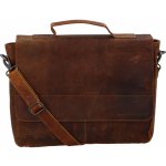 Greenwood pánská kožená pracovní taška Russell hnědá – Zboží Dáma