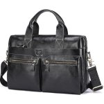 Bullcaptain pánská kožená brašna Asparuch Černá 11L – Sleviste.cz