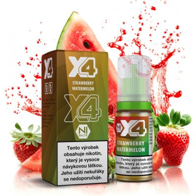X4 Bar Juice Jahoda a meloun 10 ml 20 mg – Zboží Dáma