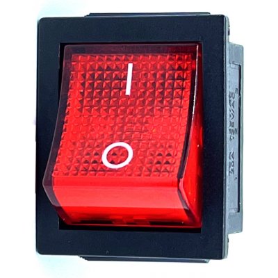 Tracon electric Kolébkový vypínač ON-OFF 2-poloh., červený – Sleviste.cz