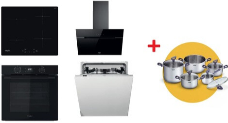 Set Whirlpool OMK58CU1SB + WSQ7360NE + WHVP62FLTSK + WIC3C26F