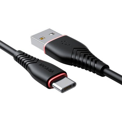 Vipfan X01 USB na USB-C, 3A, 1m, černý