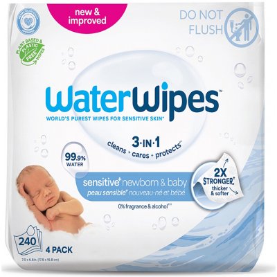 WATERWIPES Ubrousky vlhčené Newborn&Baby 3in1 240 ks – Hledejceny.cz