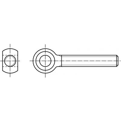 PROFISTYL DIN 444LB Šroub otočný s okem, forma LB, s celým závitem 4.6 pozink Varianta: DIN 444LB Šroub otočný s okem, forma LB, celozavit ZnB M10x60/60 – Hledejceny.cz