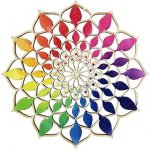 Amadea dřevěná dekorace mandala duhová 9cm – Hledejceny.cz
