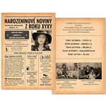 Narozeninové noviny 1 + 1 strana - ročník na přání – HobbyKompas.cz