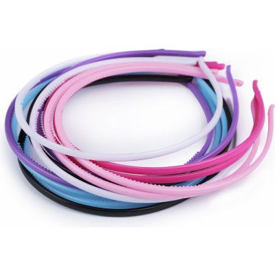 Plastová čelenka do vlasů Varianta: 1 mix, Balení: 12 ks – Zboží Dáma